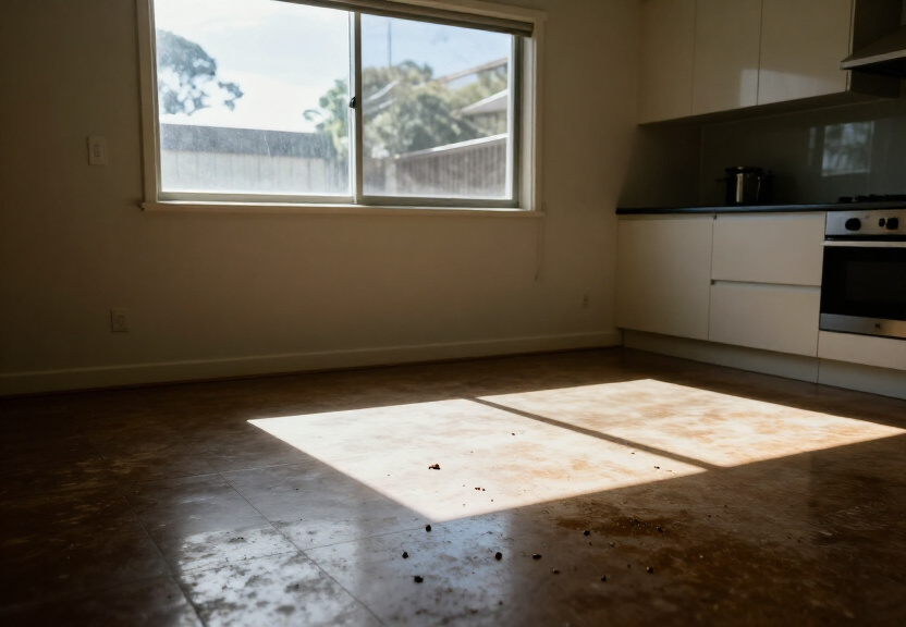 Cockroach infestation in a Rydalmere kitchen before treatment
